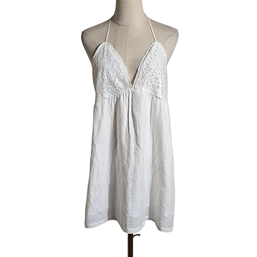 Cotton On White Halter Mini Dress NWT